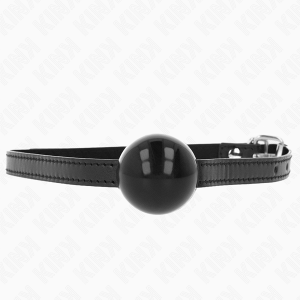KINK - 4 CM MASSIEVE ENKELE ZWARTE BAL GAG 65 x 1,5 CM