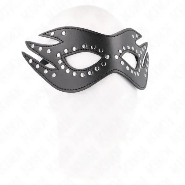 KINK - MASKER VAN KUNSTLEER MET KLINKNAGELS MODEL 3 26 x 9,5 CM