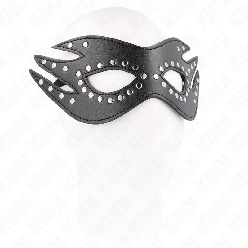 KINK - MASKER VAN KUNSTLEER MET KLINKNAGELS MODEL 3 26 x 9,5 CM