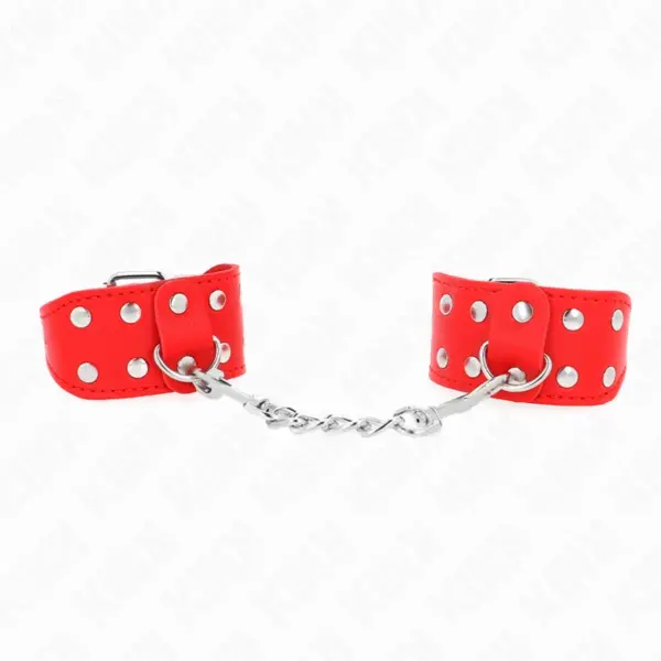 KINK - VERSTELBARE DUBBELE STUD LINE POLSBANDJES ROOD