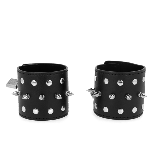 KINK - PUNK STIJL SPIKED POLSBANDJES 25 X 6 CM