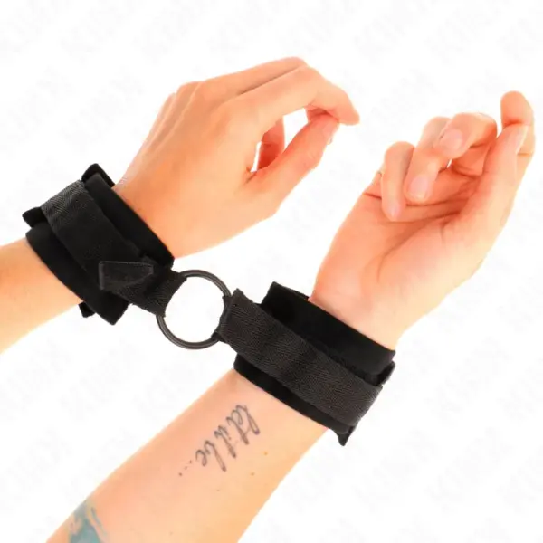 KINK - 25 CM BEGINNER POLSBANDJES MET 4 CM ZWARTE RING VERSTELBAAR 15-25 CM