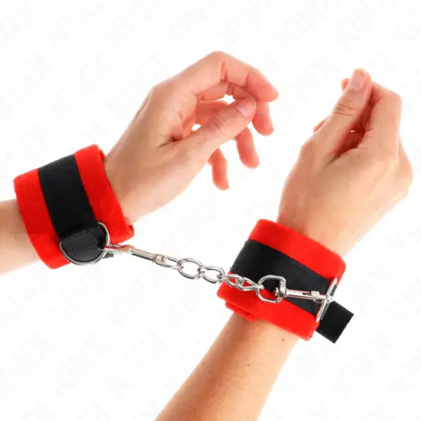 KINK - BEGINNER POLSBANDJES ZWART-ROOD 30 X 7 CM