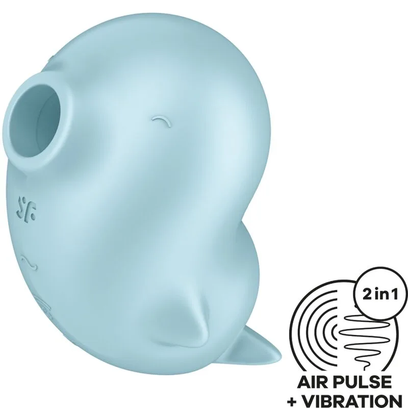 SATISFYER - SASSY SEAL STIMULATOR & VIBRATOR BLAUW