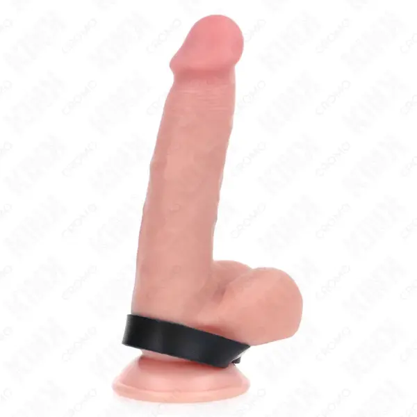 KINK - LEDEREN PENISRING MET DRUKSLUITING 21,5 X 1,5 CM
