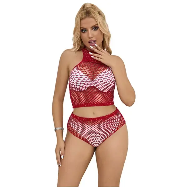 SUBBLIME - 952402 RODE DIAMANTEN GRID SET ONE SIZE