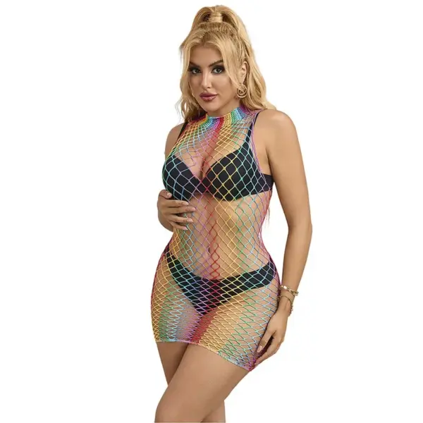 SUBBLIME - 952433 REGENBOOG HOGE HALS MOUWLOZE NETJURK ONE SIZE