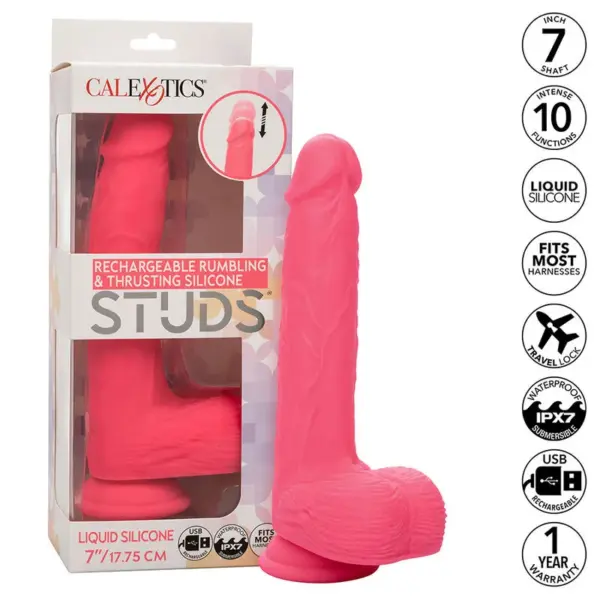 CALEXOTICS - STUDS REALISTISCHE VIBRATOR 10 VIBRATIES EN ROZE