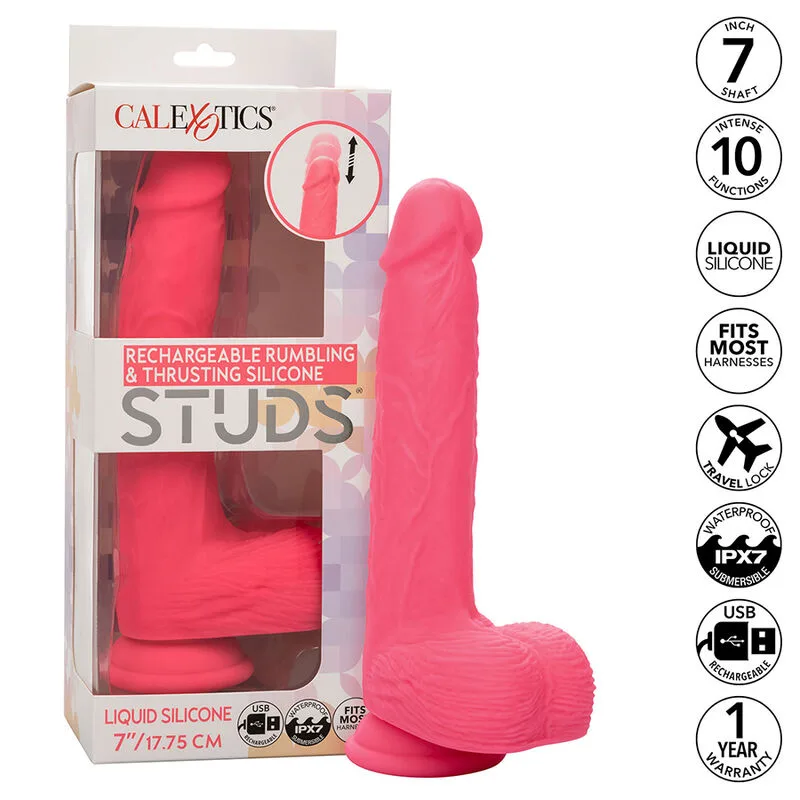 CALEXOTICS - STUDS REALISTISCHE VIBRATOR 10 VIBRATIES EN ROZE