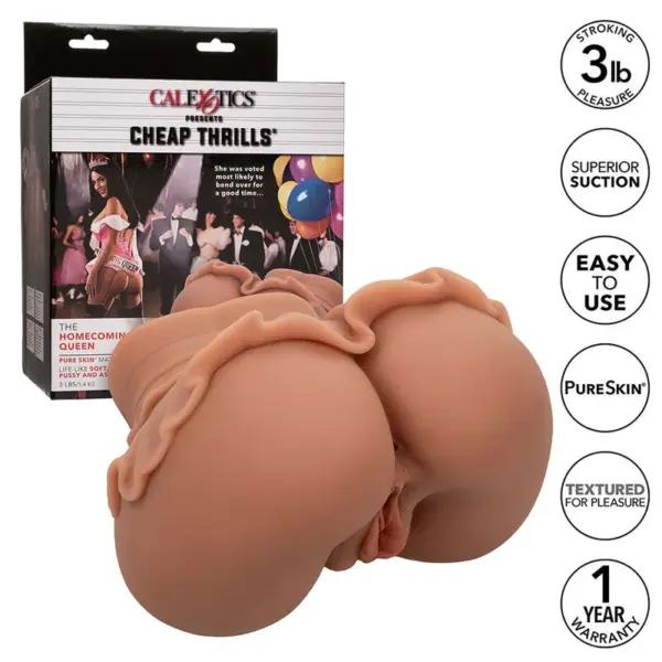CALEXOTICS - DE HOMECOMING QUEEN DUBBELE REALISTISCHE MASTURBATOR CARAMEL