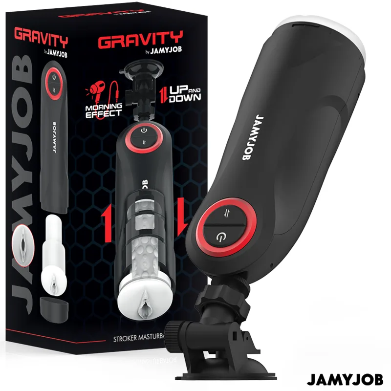 JAMYJOB - GRAVITY AUTOMATISCHE VAGINA MASTURBATOR 5 STUWMODI EN GELUIDSEFFECT
