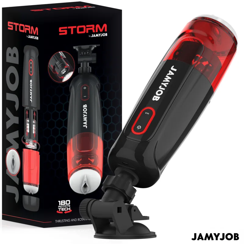 JAMYJOB - STORM AUTOMATISCHE VAGINALE MASTURBATOR MET 10 STANDEN, ROTATIE EN DUWEN