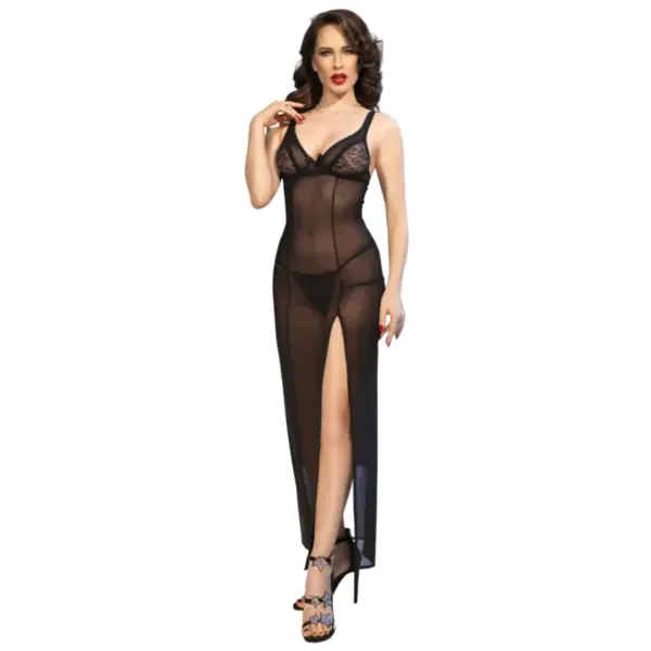 CHILIROSE - CR 4723 LANGE BABYDOLL & ZWARTE SLINGER L