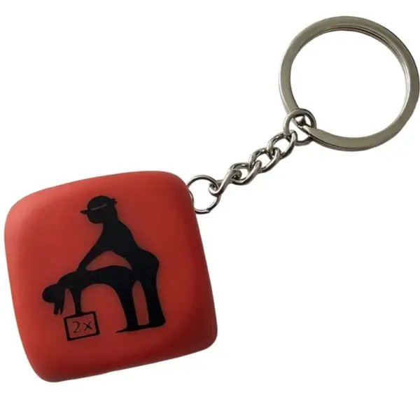 DIABLO PICANTE - RODE Dobbelsteen sleutelhanger met poses