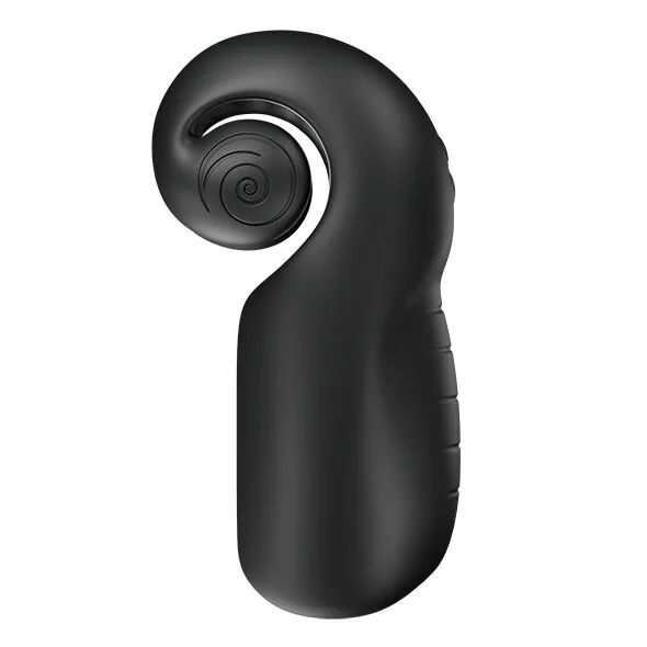 SNAIL VIBE - EVO VOOR HEM MANNELIJKE MASTURBATOR SLIDE NROLL DONKERZWART