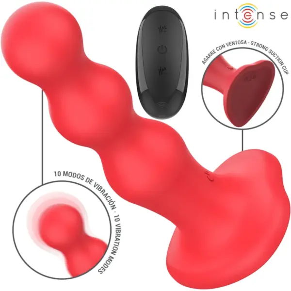 INTENSE - CODY VIBRATOR MET ZUIGNAP RODE AFSTANDSBEDIENING