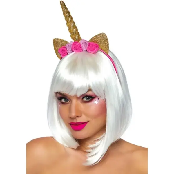 LEG AVENUE - UNICORN HOOFDBAND MET GOUDEN BLOEMEN