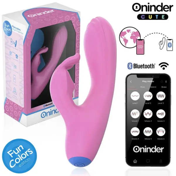 ONINDER CUTE - LOVE BUNNY VIBRATOR G-SPOT CLITORIS - GRATIS WERELDWIJDE APP