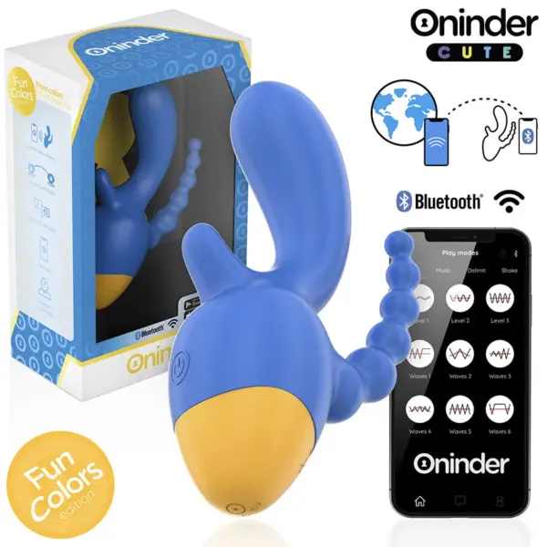 ONINDER CUTE - LOVE 3 SOME TRIPLE VIBRATOR - GRATIS WERELDWIJDE APP