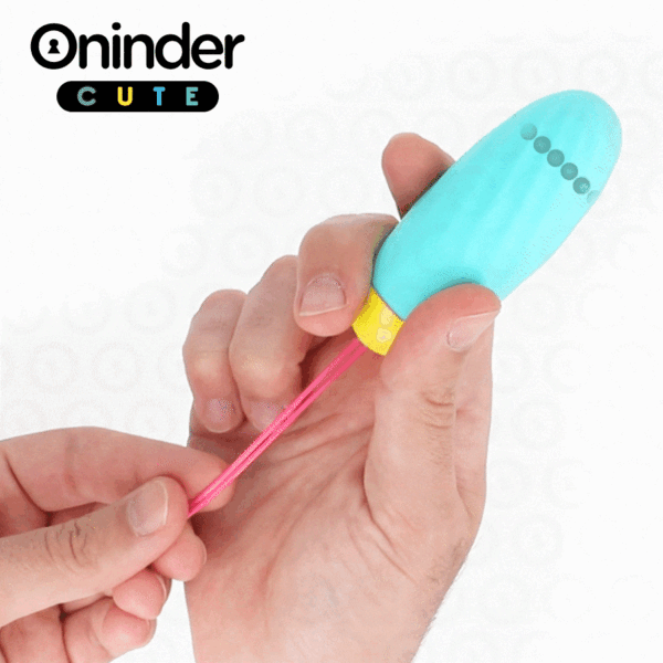ONINDER CUTE - LOVE PLEASURE VIBREREND EI - DRAAIENDE SILICONEN EDELSTENEN - GRATIS WERELDWIJDE APP
