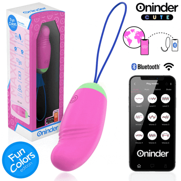 ONINDER CUTE - LOVE PLEASURE 360° VIBREREND-ROTEREND SILICONEN EI - GRATIS WERELDWIJDE APP