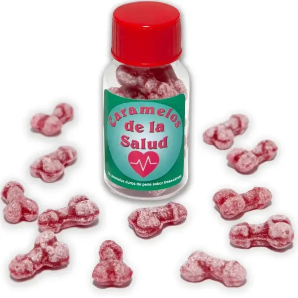 DIABLO PICANTE - 12 GEZONDE SNOEPJES PENISVORM AARDBEI/KERS