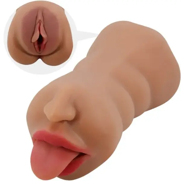 CRAZY BULL - SARAH DOUBLE MOUTH & NATUURLIJKE VAGINA MASTURBATOR