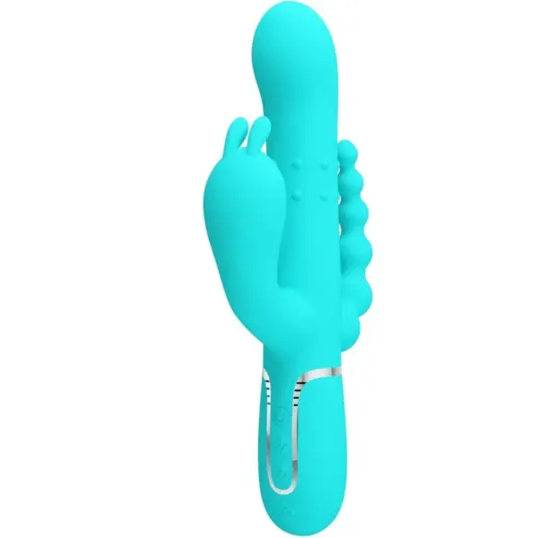 PRETTY LOVE - CAMMY TRIPLE VIBRATOR KONIJN MULTIFUNCTIONEEL 4 IN 1 BLAUW