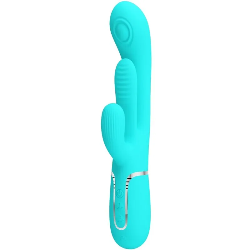 PRETTY LOVE - SHANIA DRIEVOUDIGE VIBRATOR KONIJN MULTIFUNCTIONEEL 3 IN 1