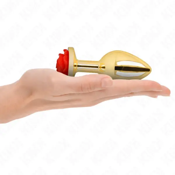 KINK - ROOD ROZE GOUD ANAAL PLUG MAAT L