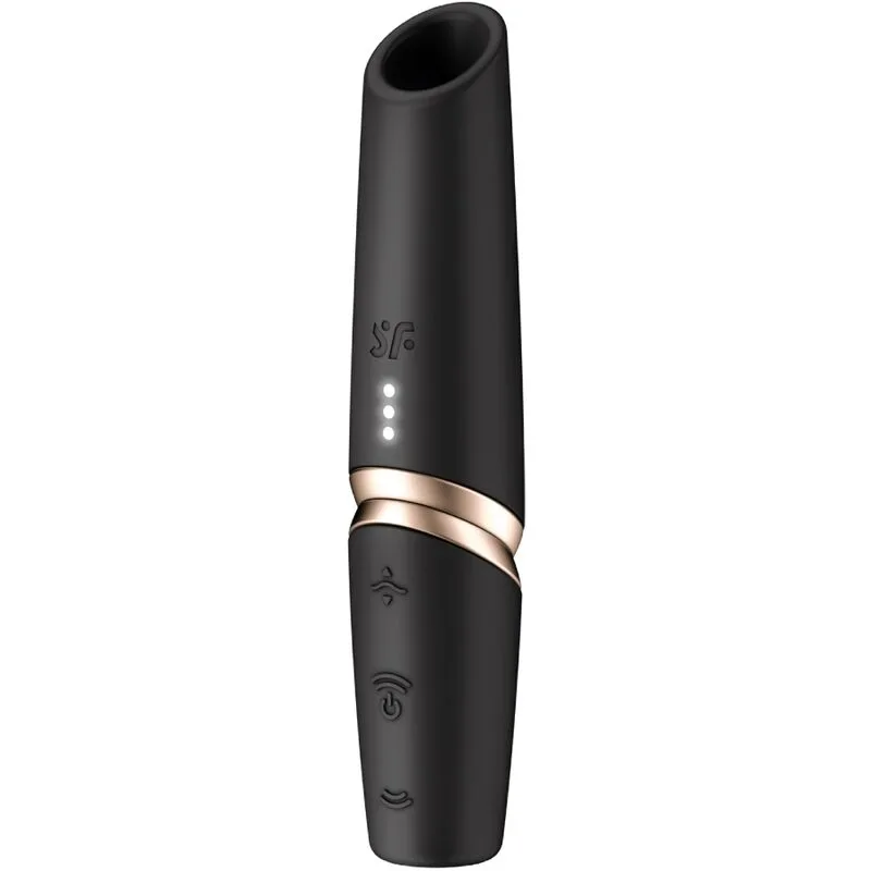 SATISFYER - PERFECTE KISS WAVE CLITORIS STIMULATOR ZWART / GOUD