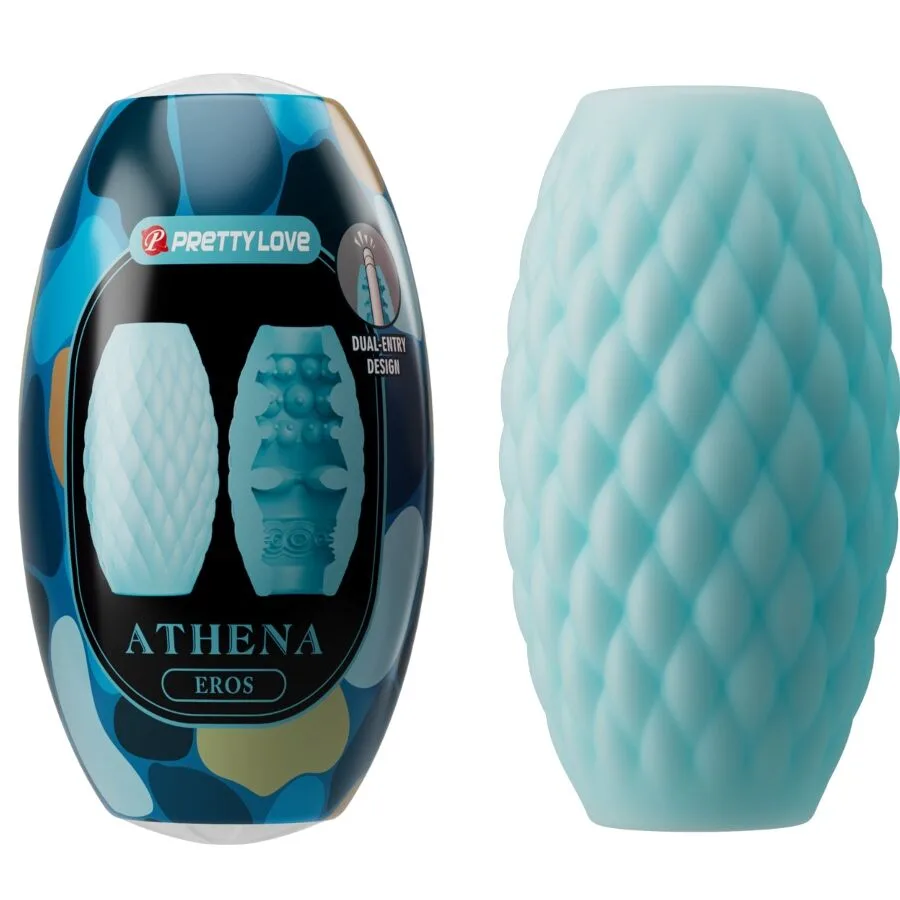 PRETTY LOVE - ATHENA EROS LICHTBLAUW SILICONEN MANNELIJKE MASTURBATOR