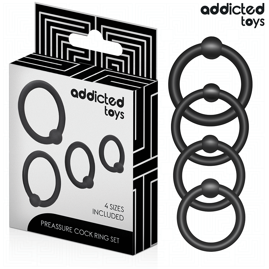 ADDICTED TOYS - SET VAN DRUKSILICONE RINGEN