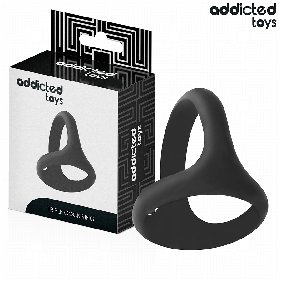 ADDICTED TOYS - DIKKE DRIEVOUDIGE PENISRING