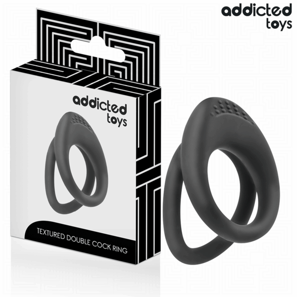 ADDICTED TOYS - DUBBELE GETEXTUREERDE PENISRING