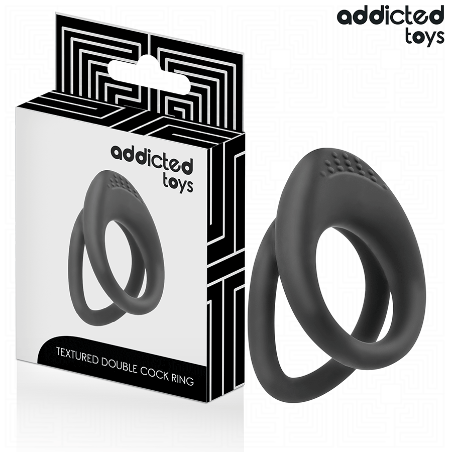 ADDICTED TOYS - DUBBELE GETEXTUREERDE PENISRING