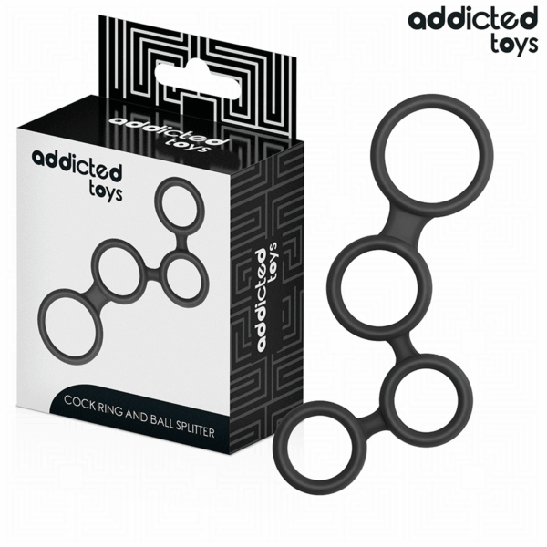 ADDICTED TOYS - PENISRING MET VERDELERS VOOR TESTIKELEN