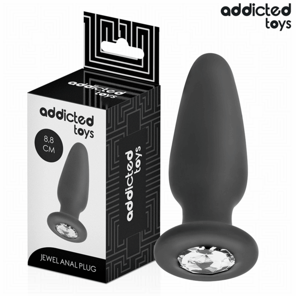 ADDICTED TOYS - ANAAL PLUG MET JUWEEL MAAT S 8,8 CM