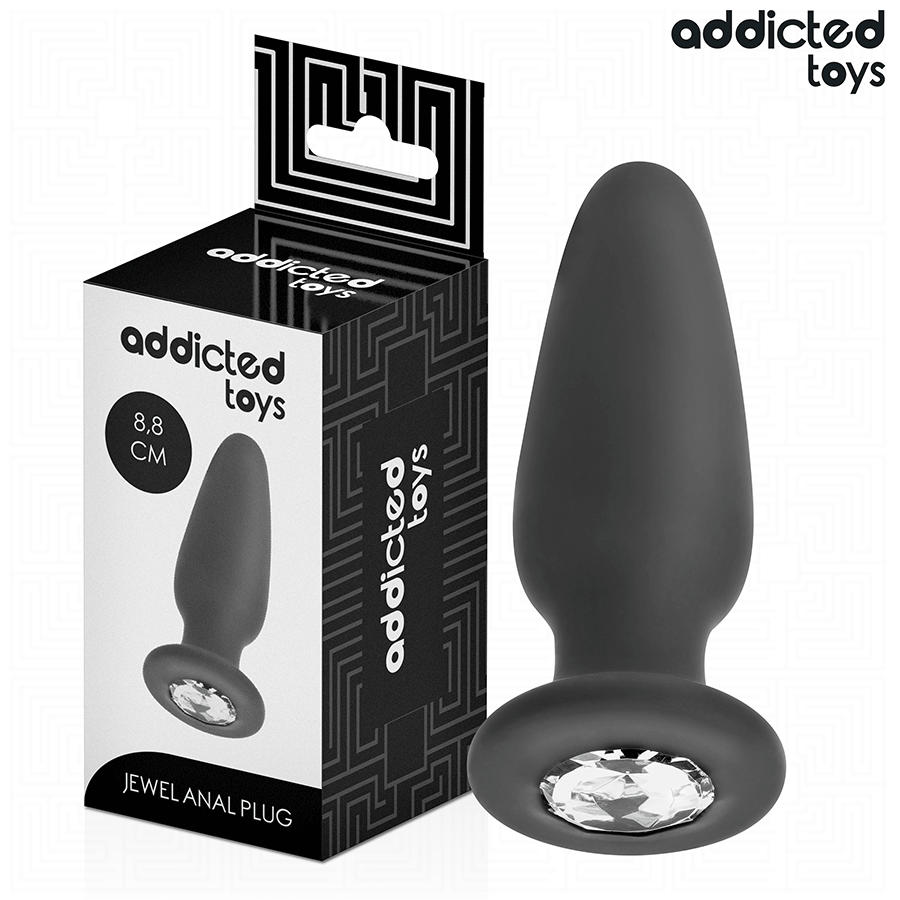 ADDICTED TOYS - ANAAL PLUG MET JUWEEL MAAT S 8,8 CM
