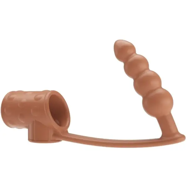 PRETTY LOVE - PENIS SLEEVE MET ANALE PLUG NATUURLIJK