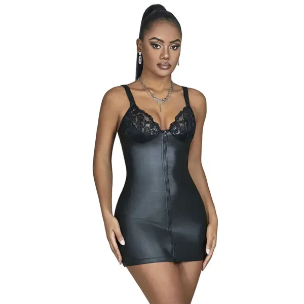 SUBBLIME - 957575 LEER RITSJURK ZWART L/XL