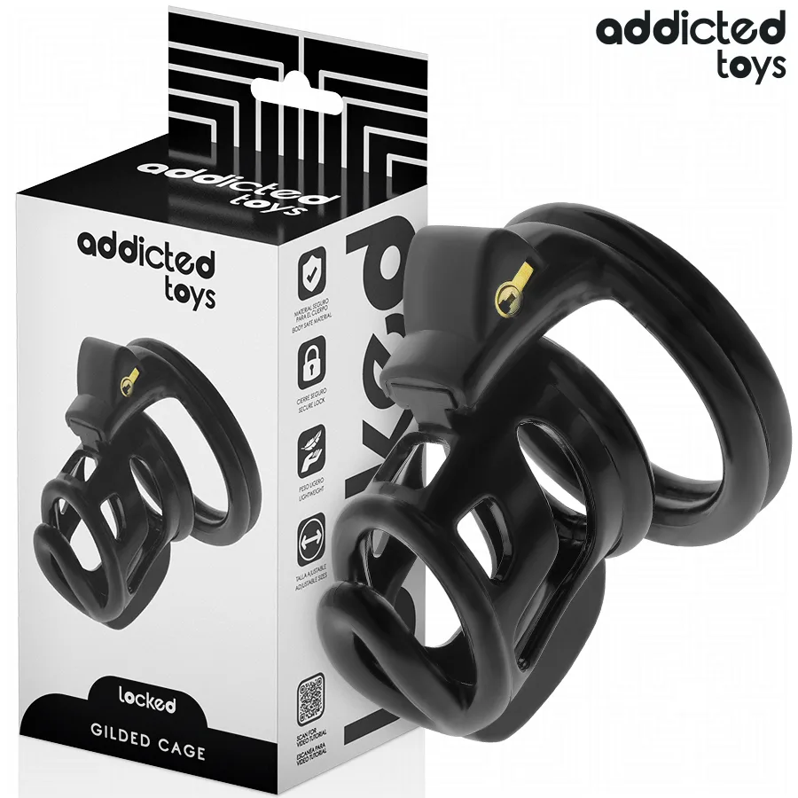 ADDICTED TOYS LOCKED - GILDEN CAGE PENIS CAGE 8,5 CM