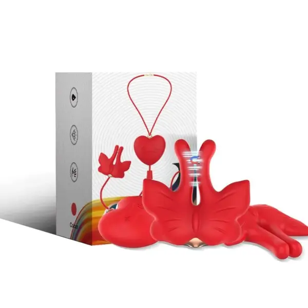 ARMONY - MAGNETISCHE TEPELKLEMMEN MET VIBRATIE VLINDERVORM ROOD