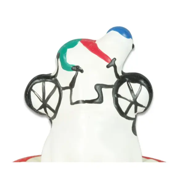 CONDOMERIE - HANDBESCHILDERDE NIEUWIGHEID CONDOOMS FIETS