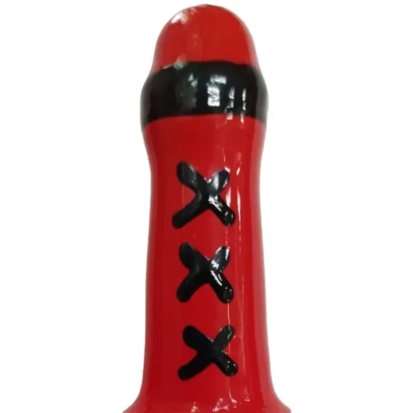 CONDOMERIE - HANDBESCHILDERDE NIEUWIGHEID CONDOOMS AMSTERDAM ROOD