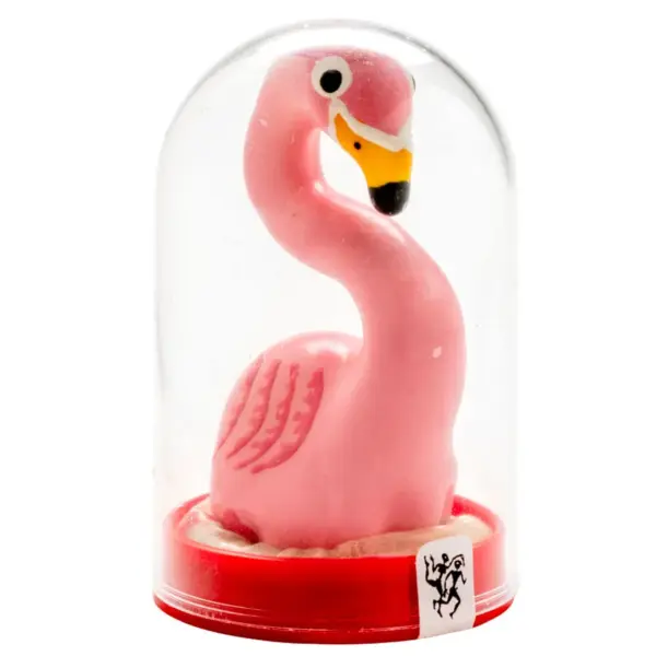 CONDOMERIE - HANDBESCHILDERDE NIEUWIGHEID CONDOOMS FLAMINGO ROZE