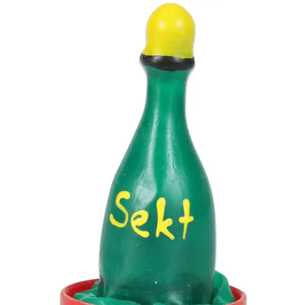 CONDOMERIE - HANDBESCHILDERDE NIEUWIGHEID CONDOOMS CHAMPAGNE