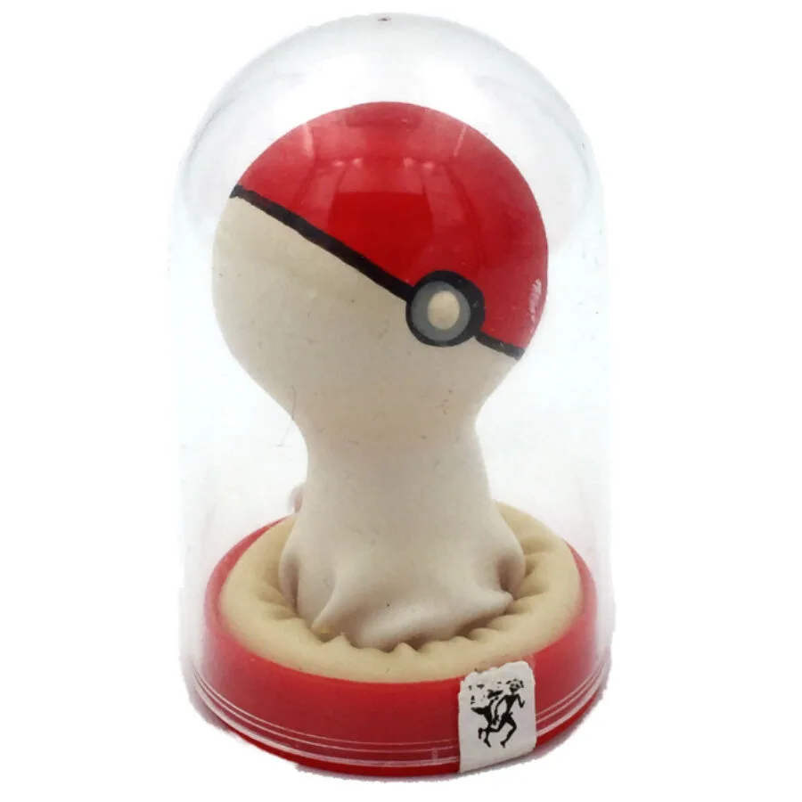 CONDOMERIE - HANDBESCHILDERDE NIEUWIGHEID CONDOOMS POKEBALL ROOD-WIT