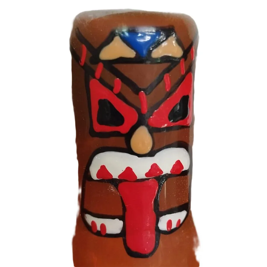 CONDOMERIE - HANDBESCHILDERDE NIEUWIGHEID CONDOOMS TIKI TOTEM-01