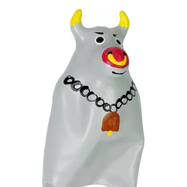 CONDOMERIE - HANDBESCHILDERDE NIEUWIGHEID CONDOOMS GRIJZE STIER MODEL XL